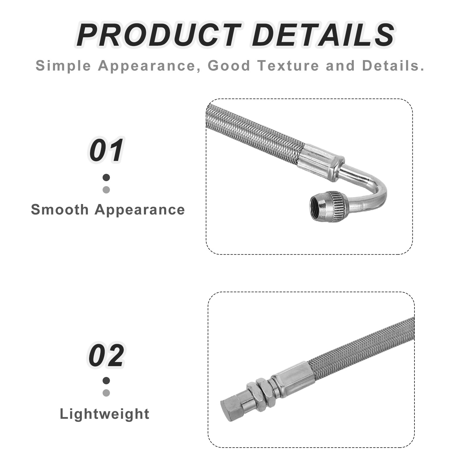 2Pcs Flexible Tire Valve Exten - đánh giá và giá Flexible Hose Braided