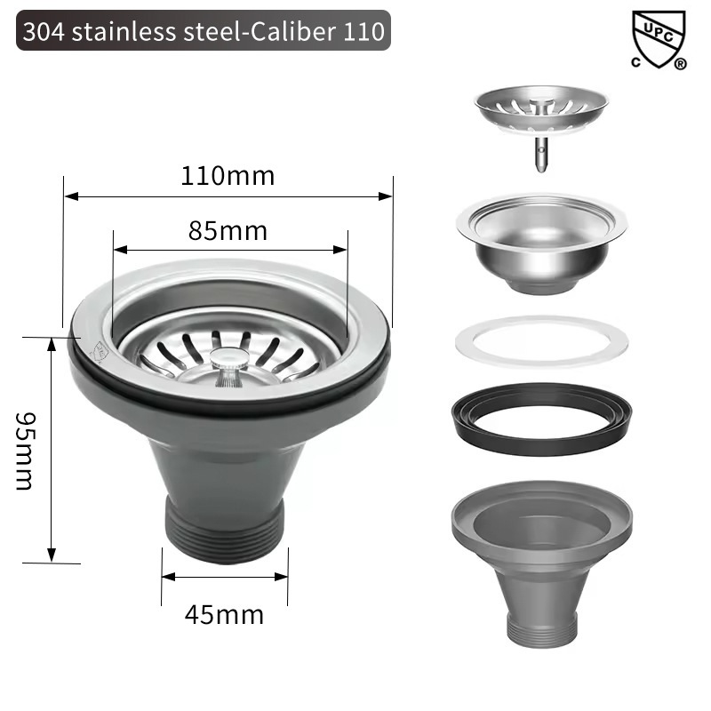 Sink Filter American Cup Kitch - đánh giá và giá Overflow Pipe Clip